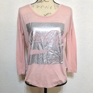 Coca-Cola Graphic Print 3/4 Length Sleeve T-Shirt